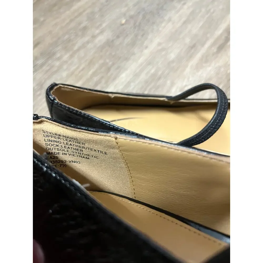 MADEWELL The Greta Block Heel Pump in True Black Crinkled Patent Leather 9 - Picture 7 of 10